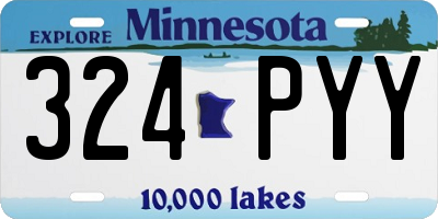 MN license plate 324PYY