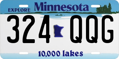 MN license plate 324QQG