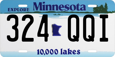 MN license plate 324QQI