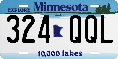 MN license plate 324QQL