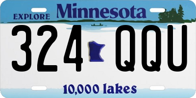 MN license plate 324QQU