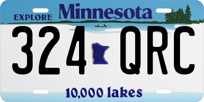 MN license plate 324QRC
