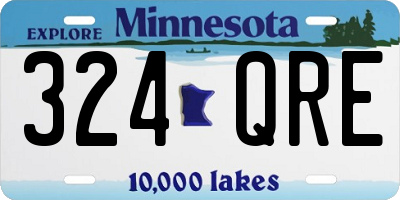 MN license plate 324QRE