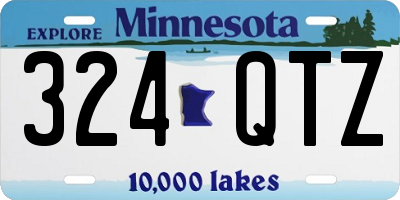 MN license plate 324QTZ