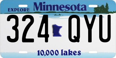 MN license plate 324QYU