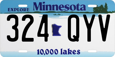 MN license plate 324QYV