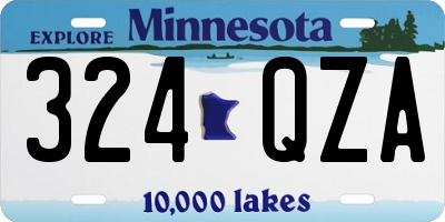 MN license plate 324QZA