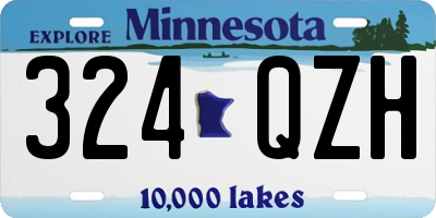 MN license plate 324QZH