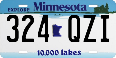MN license plate 324QZI