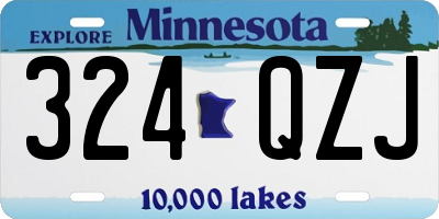 MN license plate 324QZJ
