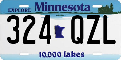 MN license plate 324QZL