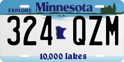 MN license plate 324QZM