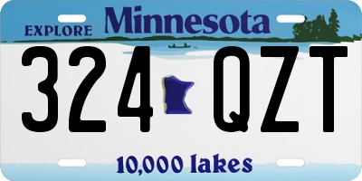 MN license plate 324QZT