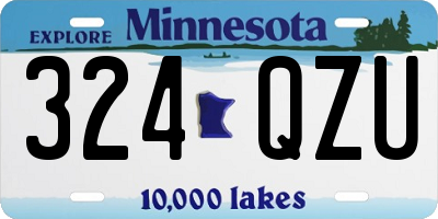 MN license plate 324QZU