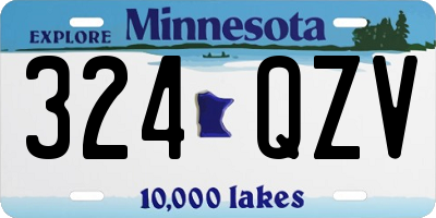 MN license plate 324QZV