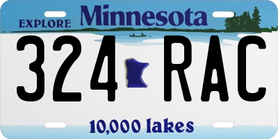 MN license plate 324RAC