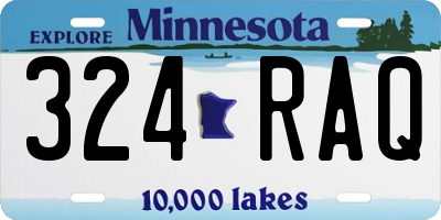 MN license plate 324RAQ