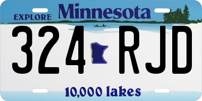 MN license plate 324RJD