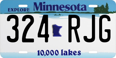 MN license plate 324RJG