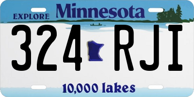 MN license plate 324RJI
