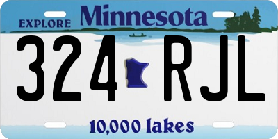 MN license plate 324RJL