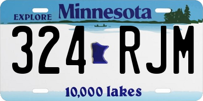 MN license plate 324RJM