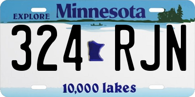 MN license plate 324RJN
