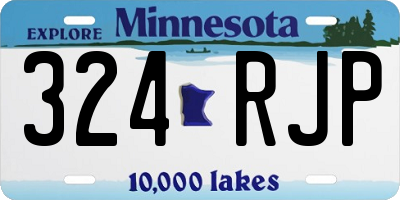 MN license plate 324RJP