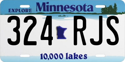 MN license plate 324RJS
