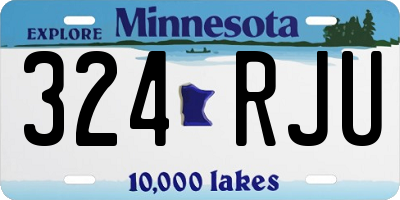 MN license plate 324RJU