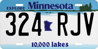 MN license plate 324RJV