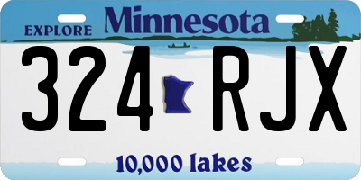 MN license plate 324RJX