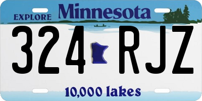 MN license plate 324RJZ