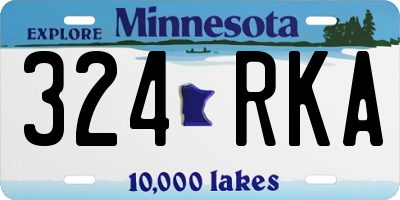 MN license plate 324RKA