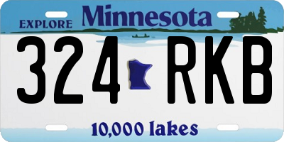 MN license plate 324RKB