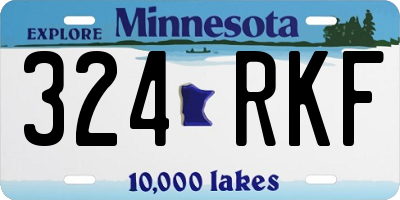 MN license plate 324RKF