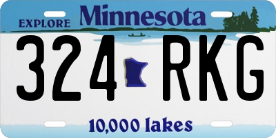 MN license plate 324RKG