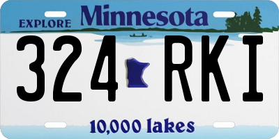 MN license plate 324RKI