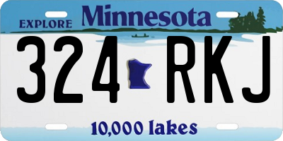 MN license plate 324RKJ