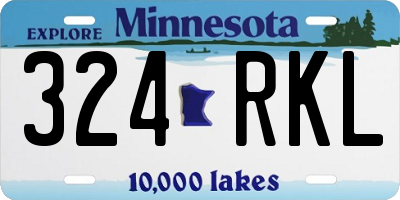 MN license plate 324RKL