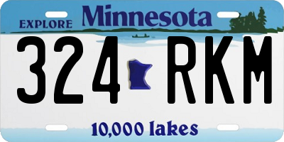 MN license plate 324RKM