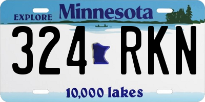 MN license plate 324RKN