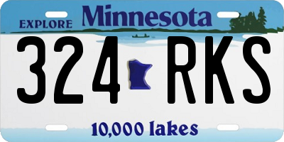 MN license plate 324RKS