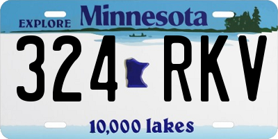 MN license plate 324RKV