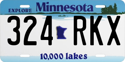 MN license plate 324RKX