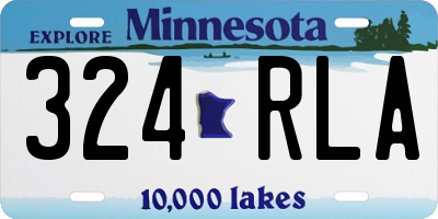 MN license plate 324RLA