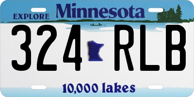 MN license plate 324RLB