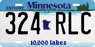MN license plate 324RLC
