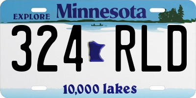 MN license plate 324RLD