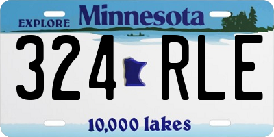 MN license plate 324RLE